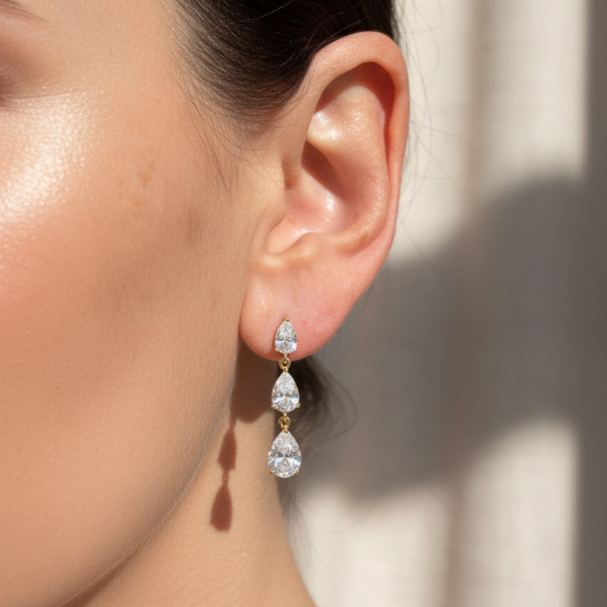 DROP - CASCADE earrings - gold plated