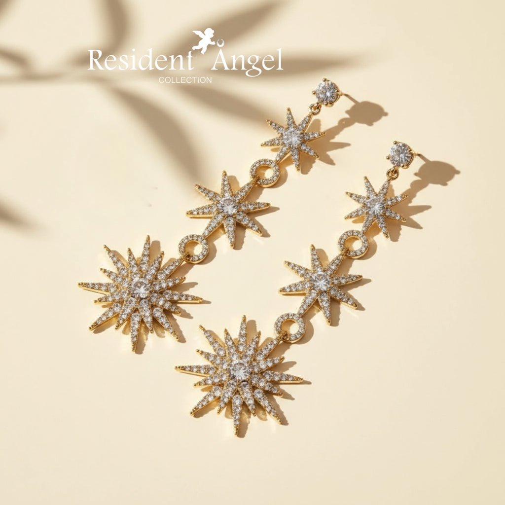 Boucles d'oreilles STARLIGHT - POLARIS - Plaqué Or