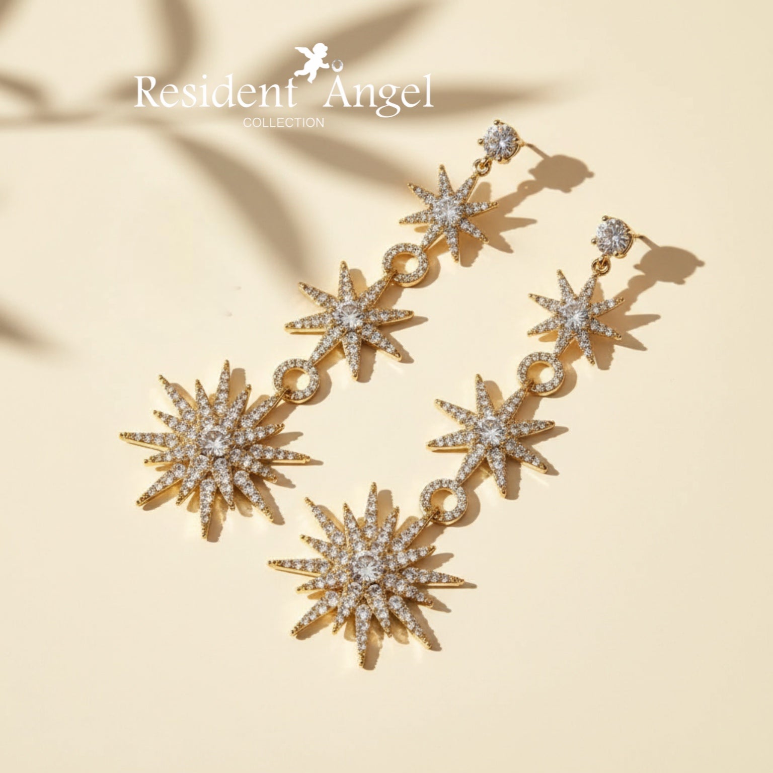 Boucles d'oreilles STARLIGHT - POLARIS - Plaqué Or