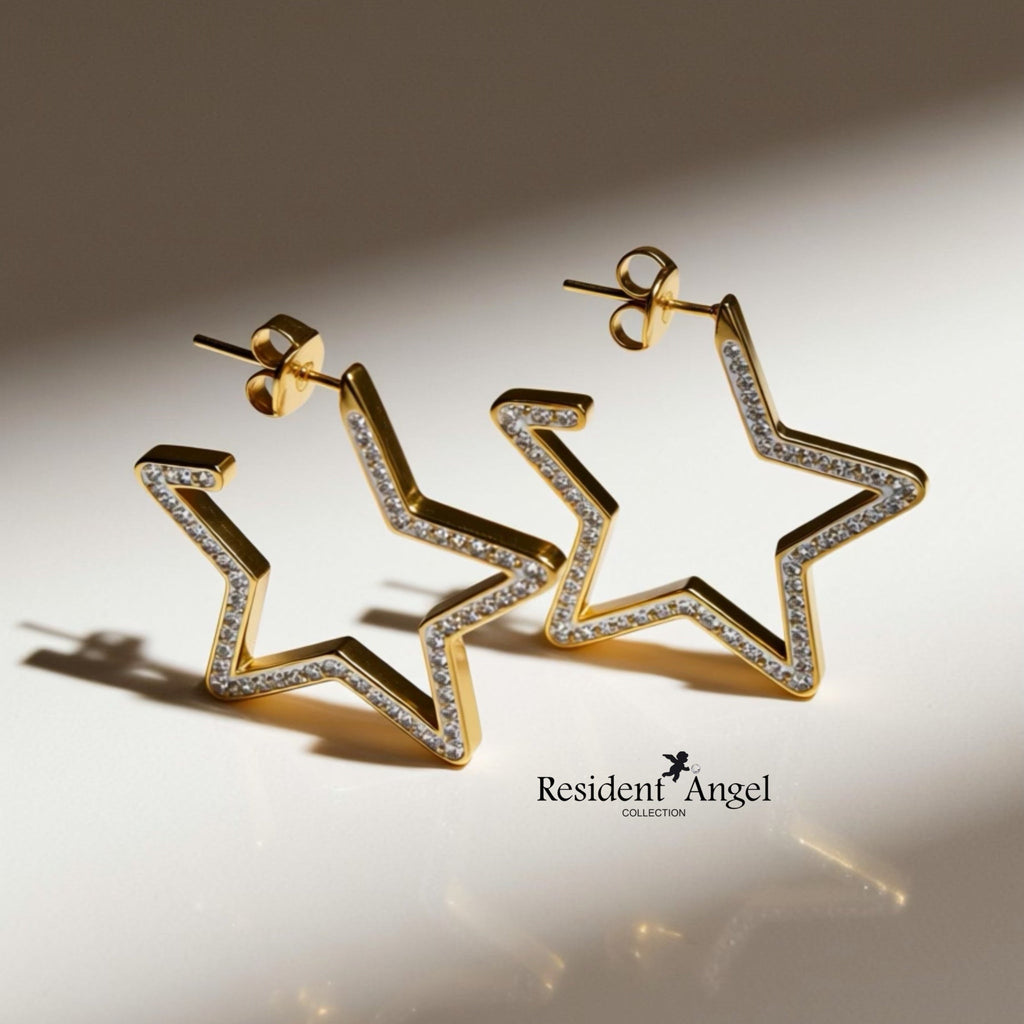 STARLIGHT Earrings - (Hoops-Zirconium)