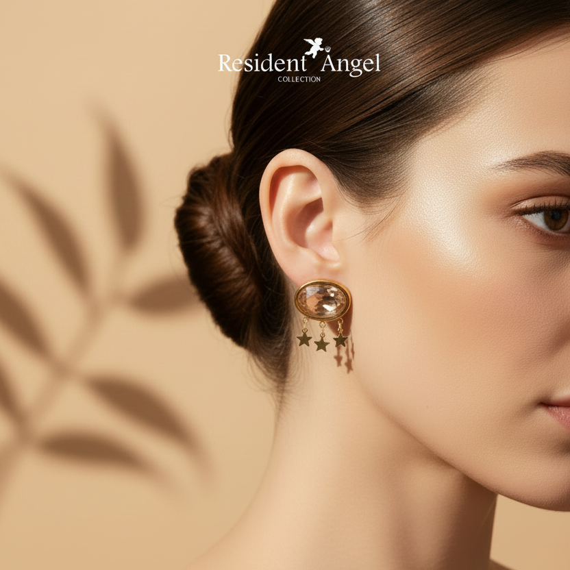 Boucles d'oreilles STARLIGHT Orion - 15mm sur modèle