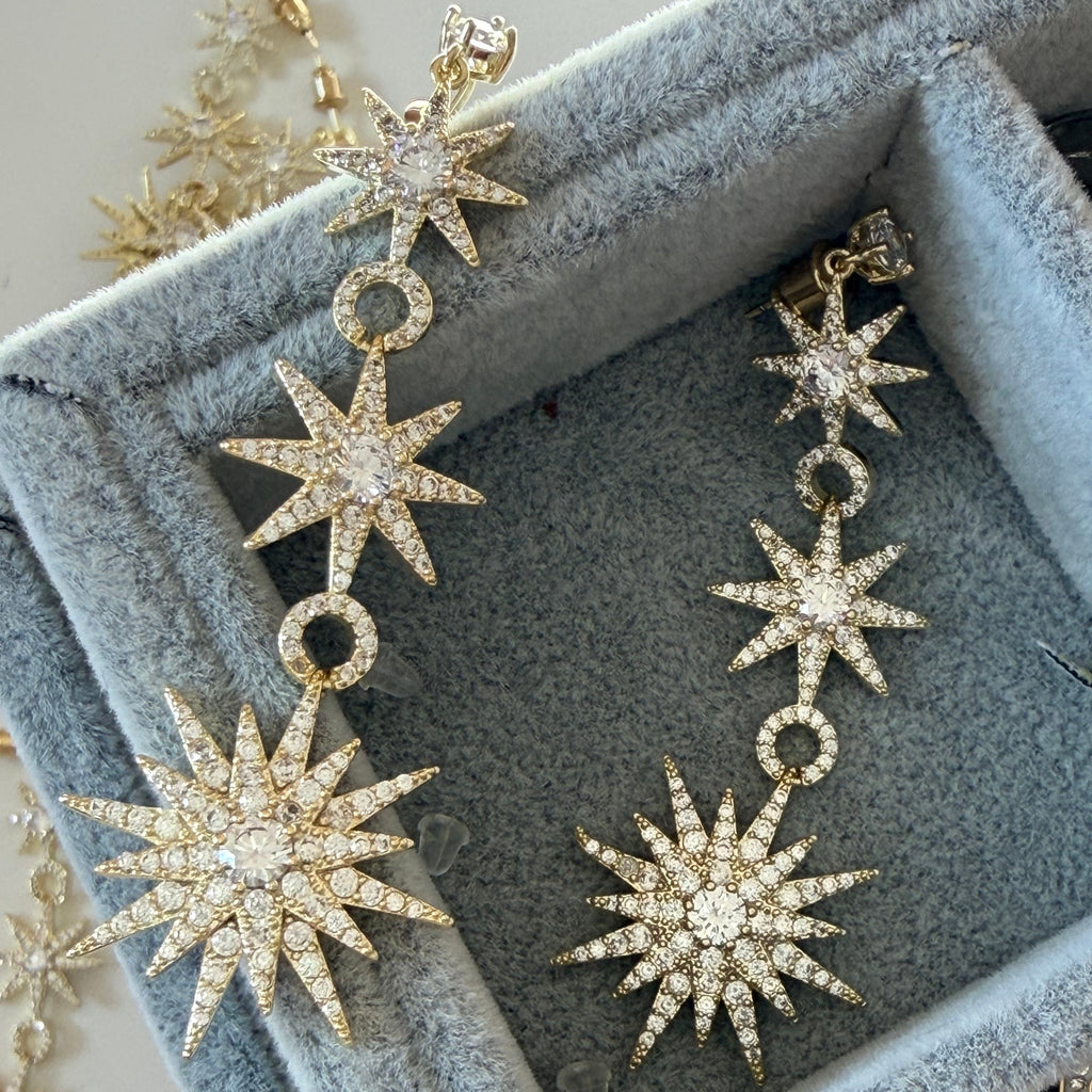 Boucles d'oreilles STARLIGHT - POLARIS - Plaqué Or
