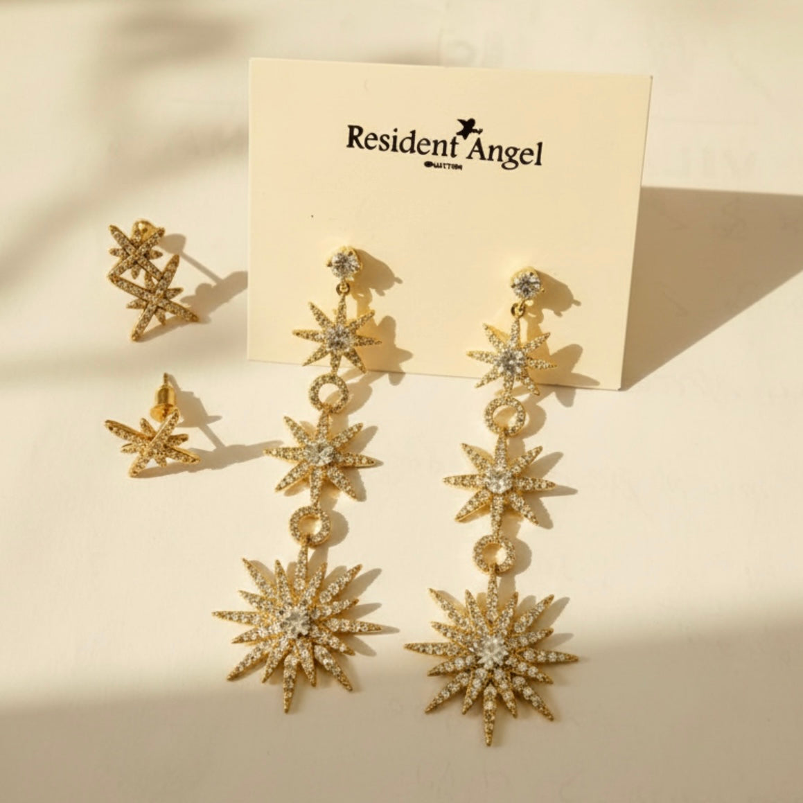 Boucles d'oreilles STARLIGHT - POLARIS - Plaqué Or