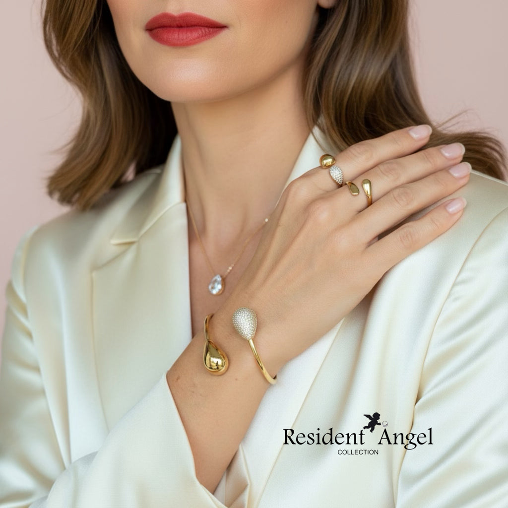 DROP Bracelet (Gold Plated - Zirconia)