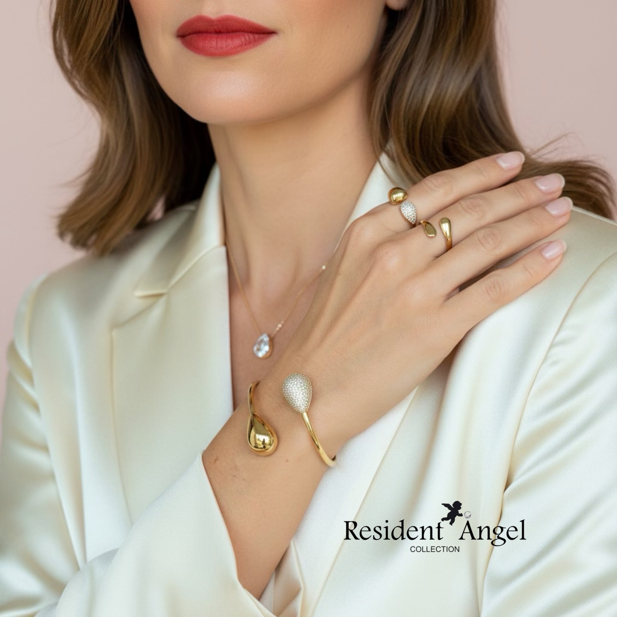 Bracelet DROP (Plaqué Or - Zirconium)
