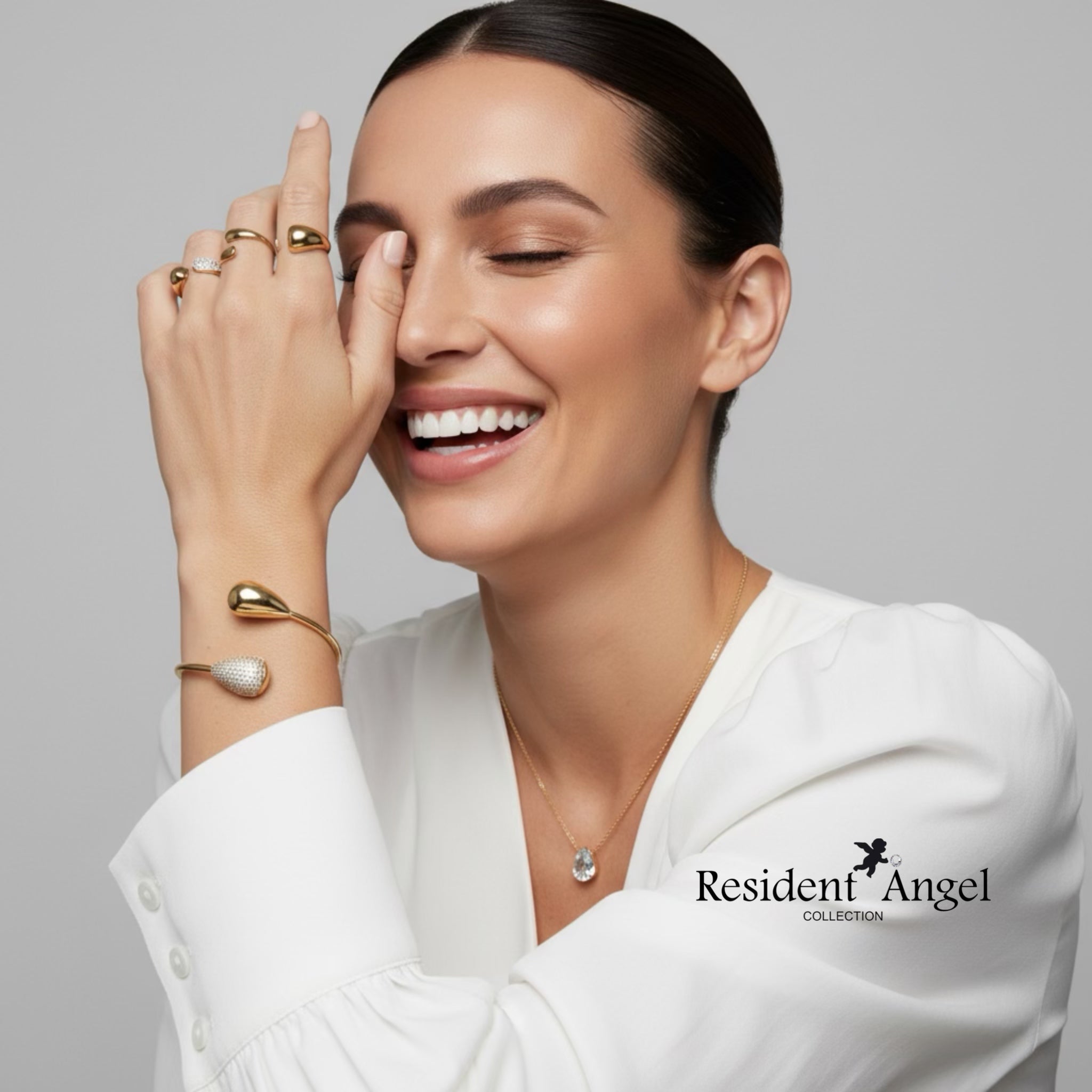 Bracelet DROP (Plaqué Or - Zirconium)
