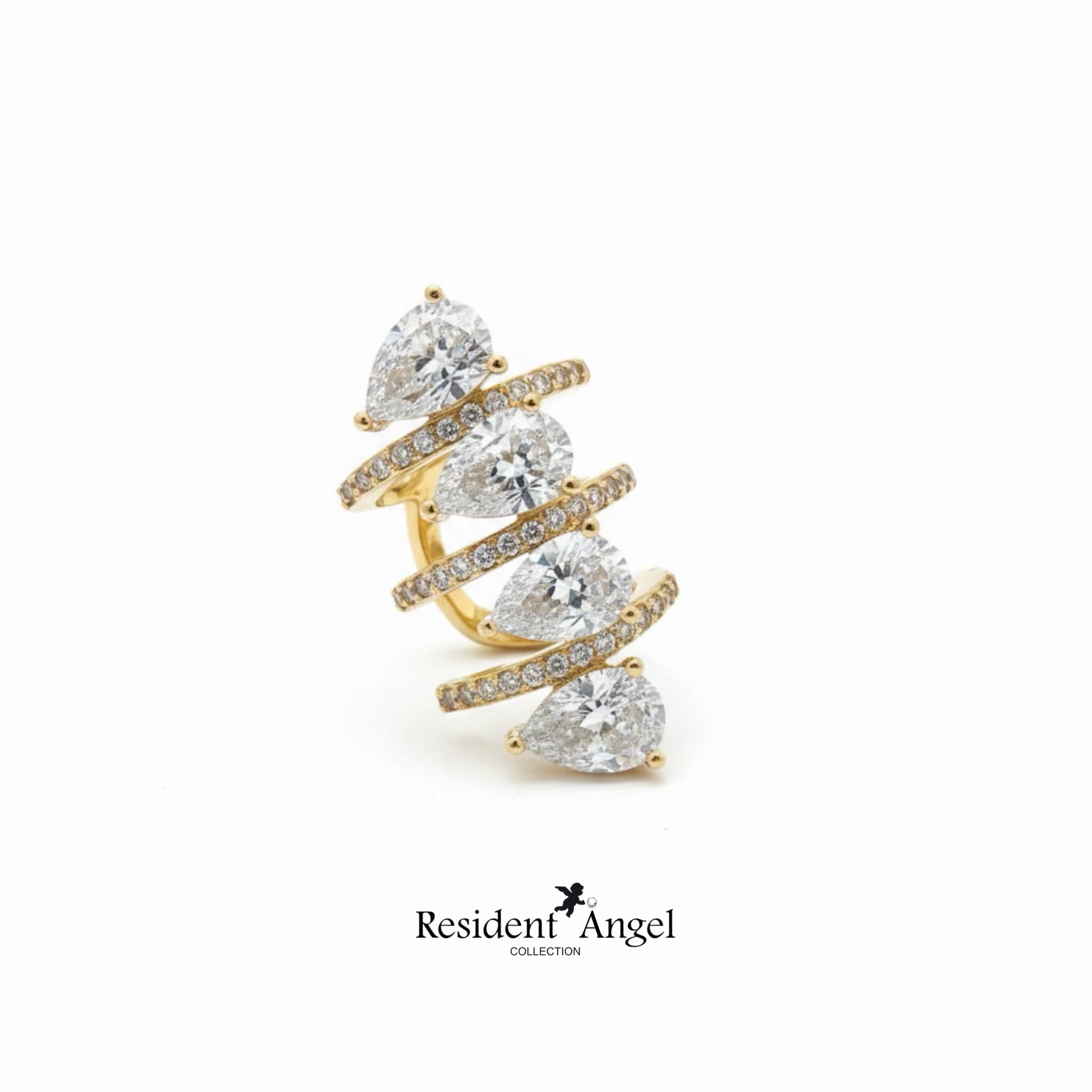 Boucles d'oreilles DROP – Ear Cuff Plaqué Or & Zirconiums