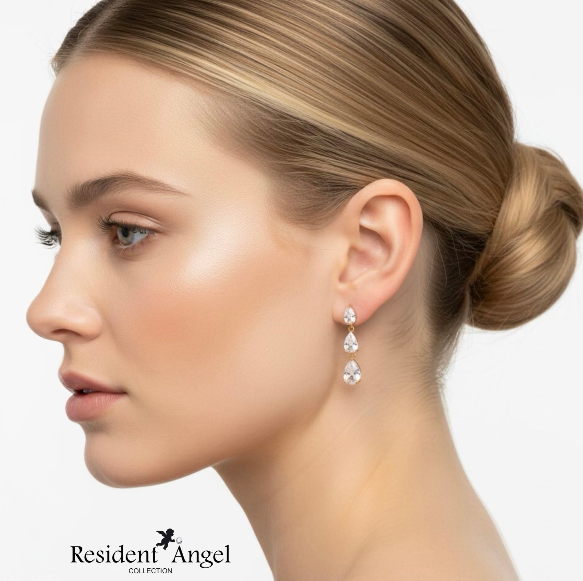 Boucles d'oreilles DROP - CASCADE - Plaqué Or