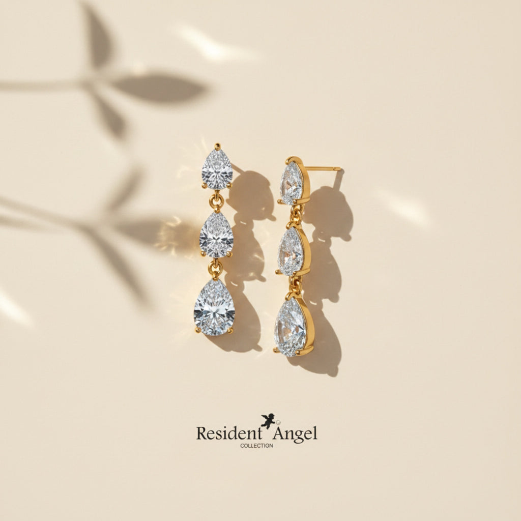 DROP - CASCADE earrings - gold plated