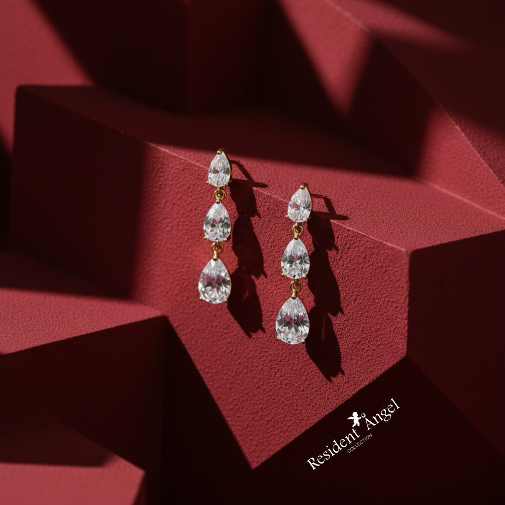 DROP - CASCADE earrings - gold plated