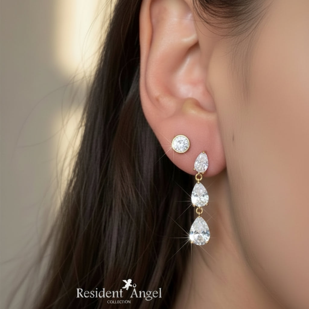 DROP - CASCADE earrings - gold plated